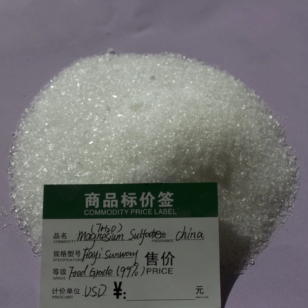 Hot Selling High Quality Food Grade Magnesium Sulphate Hepta for Food Additives