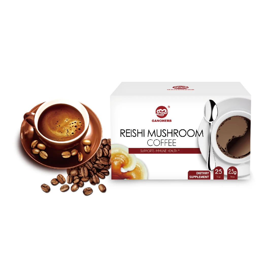 Reishi Coffee OEM Manufacturer Private Label Herbal Supplements Ganoderma Extract Instant Coffee