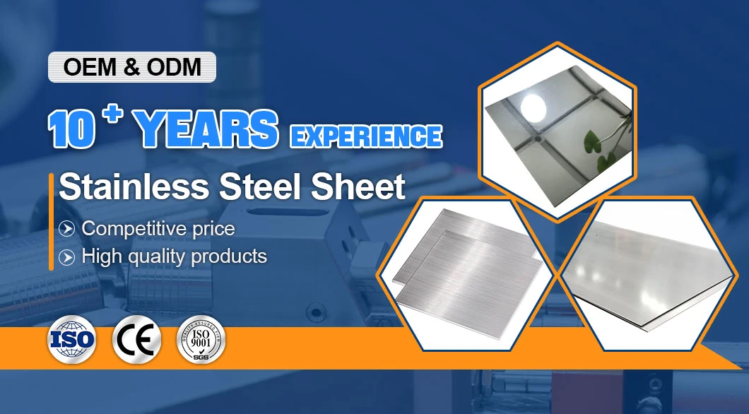 Factory Price 300 Series Hot Rolled Cold Rolled Ba/2b/No. 1/No. 3/No. 4/8K/Hl/2D/1d Surface Stainless Steel Sheet/Plate for Building Material